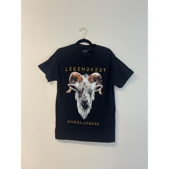 Daddy Yankee Mens Sz M legendaddy blk T Shirt Concert Rap La Ultima Vuelta Tour - Picture 1 of 6